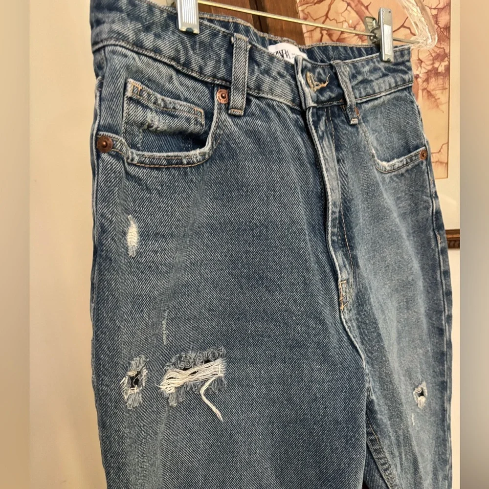 Zara pre-Loved Women’s Blue Denim Jeans Size 4 - Picture 3 of 10